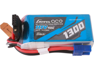 GEA133S45E3GT 11.1V 1300mAh 3S 45C G-Tech Smart LiPo: EC3
