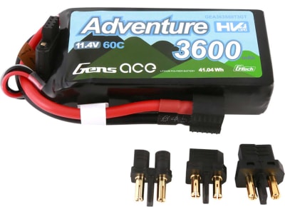 GEA363S60T3GT 11.4v 3600mah 3s 60c G-Tech Smart LiPo: Universal