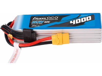 GEA406S60X9GT Gens Ace G-tech 4000mAh 6S 22.2V 60C Lipo battery with XT90s