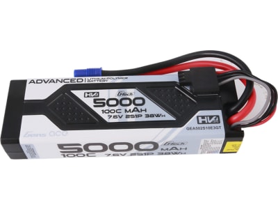 GEA502S10E3GT 7.6V 5000mAh 2S 100C G-Tech Smart LiPo: EC3