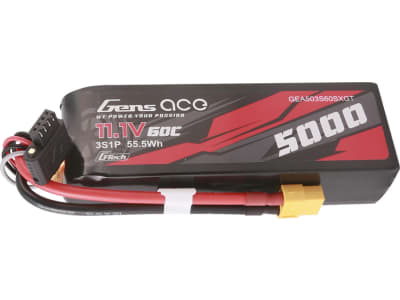 GEA503S60SXGT 11.1V 5000mAh 3S 60C G-Tech Smart LiPo: XT60