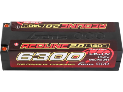GEA63004S14D5 15.2v 6300mah 4s 140c Lihv 5.0mm Bullet Redline 2.0