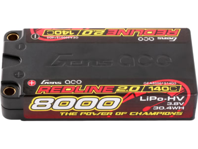 GEA80001S14D5 3.8v 8000mah 1s 140c Lihv 5.0mm Bullet Redline 2.0