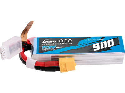 GEA9004S80X6 Gens ace 900mAh 4S 80C 14.8V Lipo Battery Pack with XT60 Plug