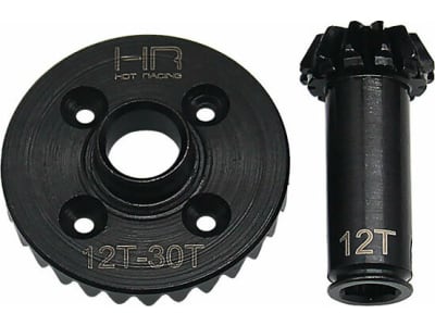 GRM9302F 30 / 12T Steel Helical Diff Ring / Pinion Front Gear Set GROM