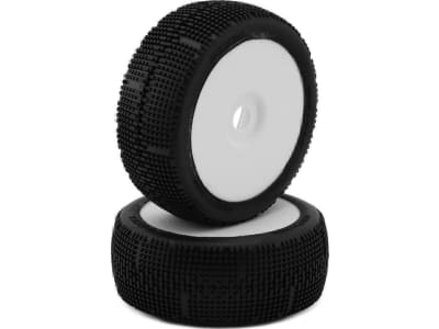 GRPGMX10-N35 Pixel Pre-Mounted 1 / 8 Buggy Tires  White   2   N35 - Soft 