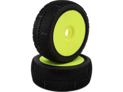 GRPGMY10-N25 Pixel Pre-Mounted 1 / 8 Buggy Tires  Yellow   2   N25 - Super Soft
