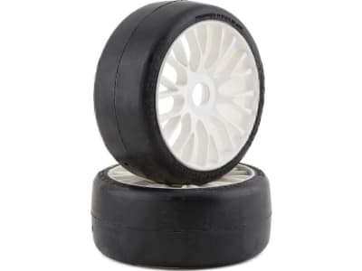 GRPGTJ04-XM5 Gt - To4 Slick Belted Pre-Mounted 1 / 8 Buggy Tires  White   2   X