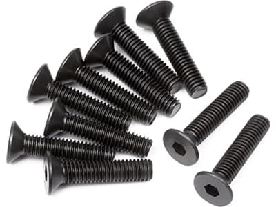 HPI100556 Flat Head Screw M3x14mm Hex Socket  10 