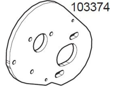 HPI103374 Motor Plate 3.0mm 7075 / Gray Blitz