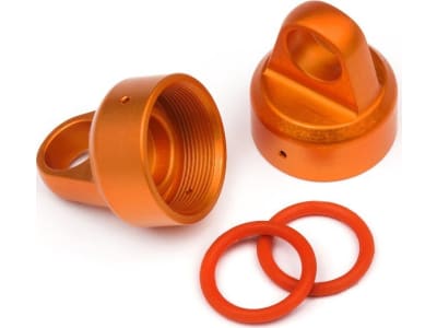 HPI108070 Orange Aluminum Top Shock Cap for the Savage Xs 2 pieces