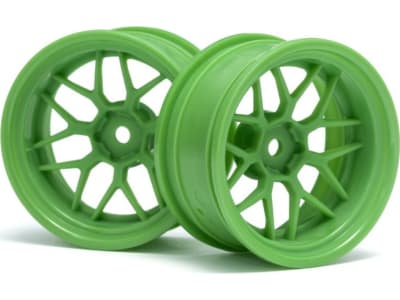 HPI116532 Tech 7 Wheel Green 52x26mm 9mm Offset 2 pieces