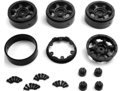 HPI161114 Cc-6 Beadlock Wheel 1.3in Black / 4 pieces