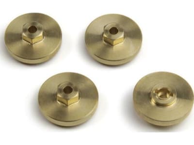 HPI161235 7mm Hex Hub Weight Set +4mm  Brass / 4 Pieces 