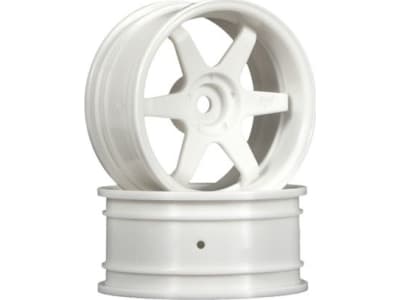 HPI3845 Te37 26mm White 6mm Offset Wheels / 26mm Tires  2 