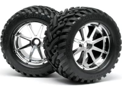 HPI4727 Mounted Goliath Tires Blast Wheels Chrome  2 
