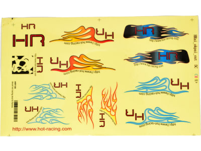 HRF100 Flames Decal Sticker Sheet Large