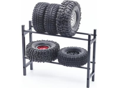 IMX4654 RC Tire Rack Metal- Black Tires Not Included