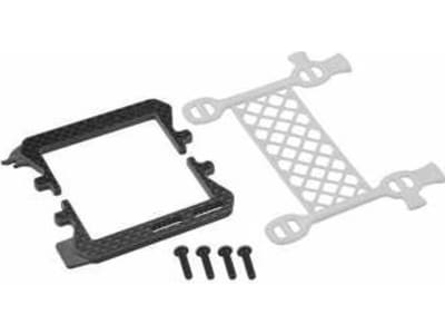 JCO22983 B6.3 Carbon Logo  /  Cargo Net Battery Brace White