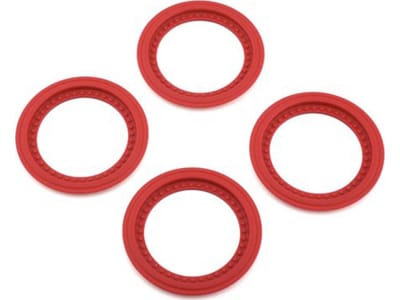 JCO2651-7 Tribute Wheel Mock Beadlock Rings-glue-on 4pc Red