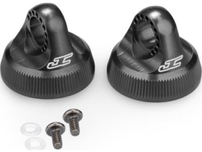 JCO2701-2 Fin 13mm Shock Cap Black Fits Team Associated 13mm Shock Body