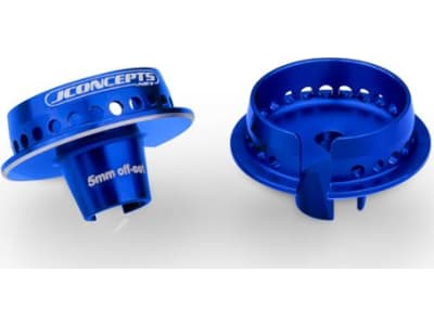 JCO2703-1 Fin 13mm Spring Cup 5mm Off-Set Blue Fits Team Associated 13