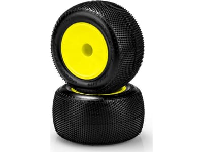 JCO3191-201091 Fuzz Bite - pink compound 2.2 stadium truck tire pre-mounted on 