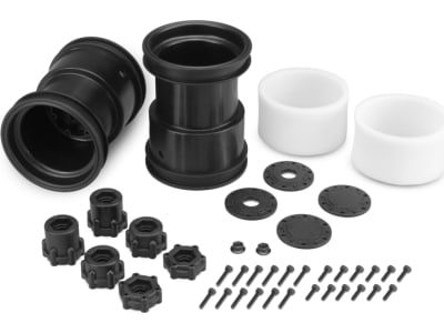 JCO3377B Tribute 2.6x3.6 inch Mnst Trk wheel w / Adptr Black  2 