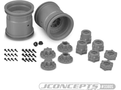 JCO3380S Midwest 2.2 Mt 12mm Hex Wheel W /  Adaptors Silver 2pc.