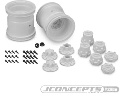 JCO3380W Midwest 2.2 Mt 12mm Hex Wheel W /  Adaptors White 2pc.