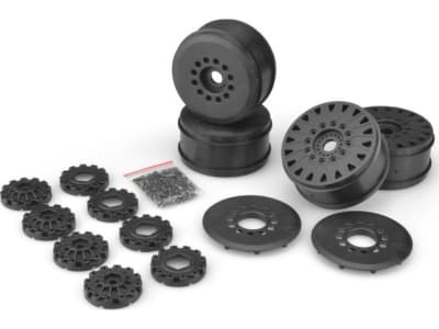 JCO3395B Cheetah 83mm speed-run wheel-12 and 17mm hex adapt-Blk