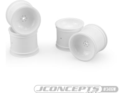 JCO3416W Super Dish 2.2 Rear Wheel White for Tra Rustler  /  Stamped