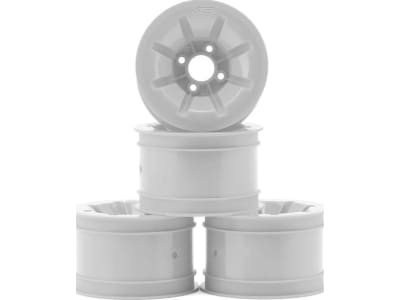 JCO3464W RC10 Pioneer 2.2 Rear Wheels W / Adapters  White   4 