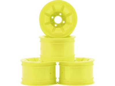 JCO3464Y RC10 Pioneer 2.2 Rear Wheels W / Adapters  Yellow   4 