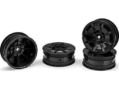 JCO3465B Pioneer - RC10b7 / RC10b7d 2.2 2WD Buggy Front Wheel Stealth Black