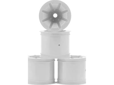 JCO3468W RC10t Pioneer 2.2 Bearing Front Wheels  White   4 