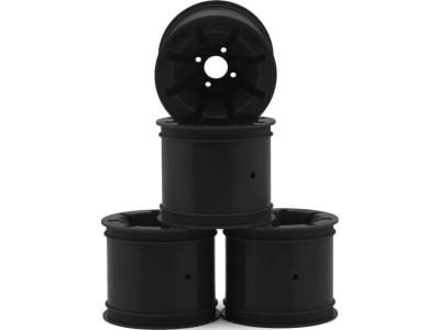 JCO3469B RC10t Pioneer 2.2 Rear Wheels W / Adapters  Black   4 