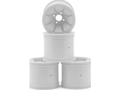 JCO3469W RC10t Pioneer 2.2 Rear Wheels W / Adapters  White   4 