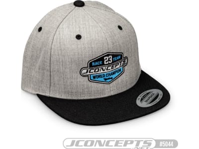 JCO5044 2023 Jconcepts Racing Team Hat Flat Bill Snap-Back Design Gray