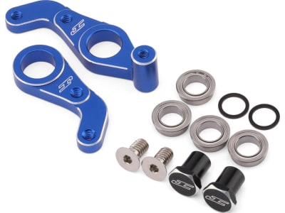 JCO5286-1 RC10 / RC10t 4WD Aluminum Steering Bellcrank Set  Blue 