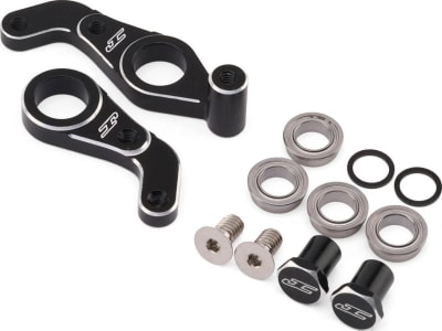 JCO5286-2 Rc10 / Rc10t 4wd Aluminum Steering Bellcrank Set  Black 