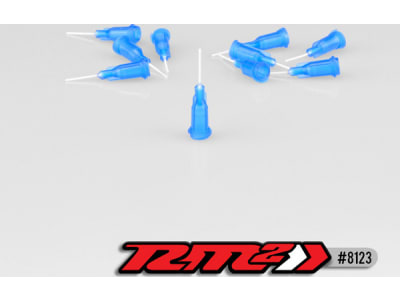 JCO8123 Glue Tip Needles Thin Bore Blue  10 pieces 