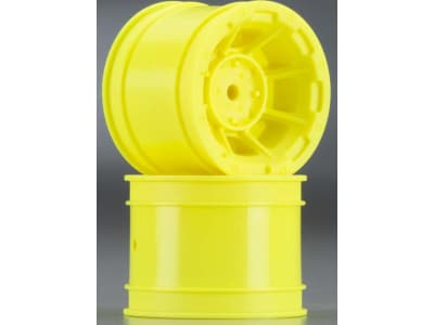 JCO3359Y Hazard 1.7 inch RC10 Rear Wheels Yellow  2 