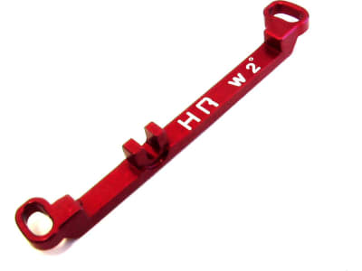 KMT49LP2 Aluminum Steering Link Long +2 Deg  Red  - Kyosho Mr-03