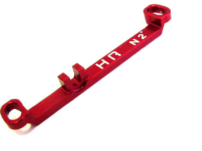 KMT49SP2 Aluminum Steering Link Short +2 Deg  Red  - Kyosho Mr-03