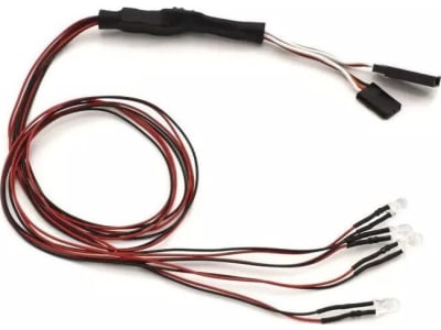 KYO97054-4CR-B Led Light Unit 4x F5 Bulbs Clear and Red L=400