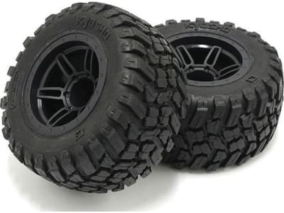 KYOFATH501BK Glued Tire and Wheel Set  Rage2.0 / Bk / 2 Pieces 