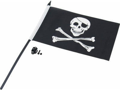 LMJ330FM 1 / 8 Jolly Roger Flag W / Alum. Mount Losi LMT