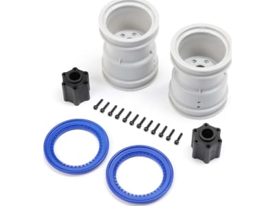 LOS-1815 2.6 Wheel w / Beadlock Rings Blue 2 : LMT 2.0