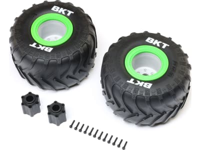 LOS-1818 BKT 2.6 MT Tire Med Premount Green 2 :LMT 2.0